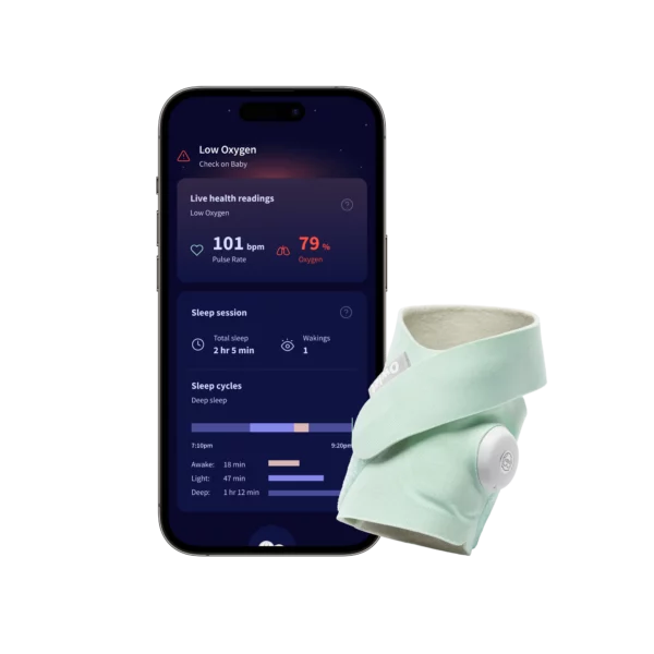 Owlet Dream Sock™ Akıllı Çorap- 0-18 ay (Nane Yeşili)