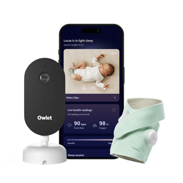Owlet Dream Duo™ İkili Set – Dream Sock™ Akıllı Çorap (Nane Yeşili) & Owlet Dream Sight™ Kamera